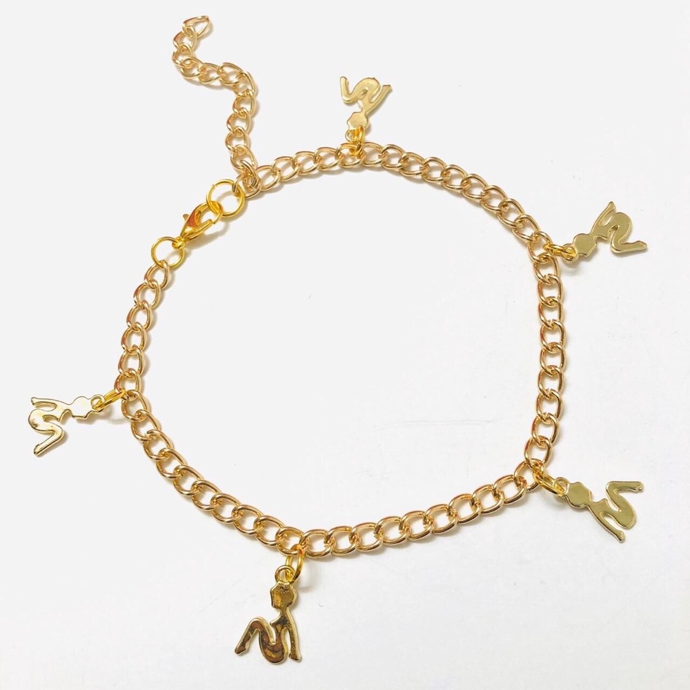 Sexy lady Naked Girls Steel curb chain Ankle Chain Charms Bracelet